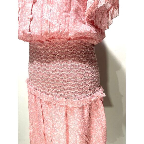 Jonathan Simkhai silk peasant dress coquette romantique cottage core women's 8 - Picture 6 of 10